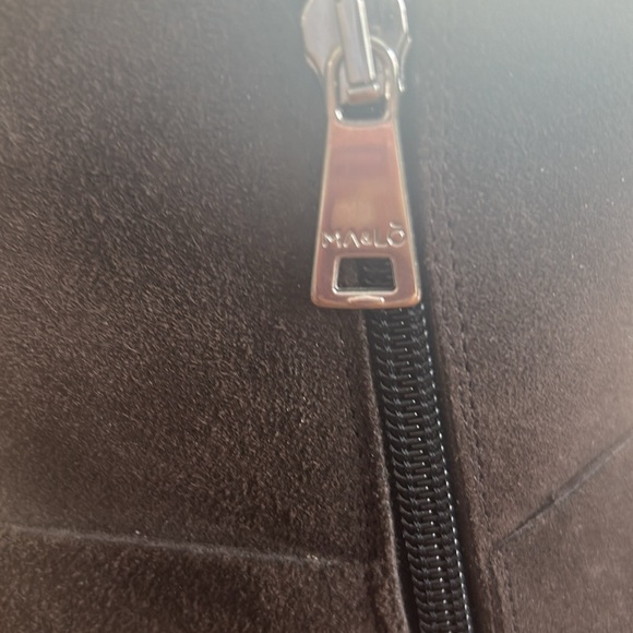 MA&LO-Italy-Laiss-Dark Brown Suede Ankle Boots-Side Zip-buckle-Sz40EU Cowboy - Picture 9 of 12